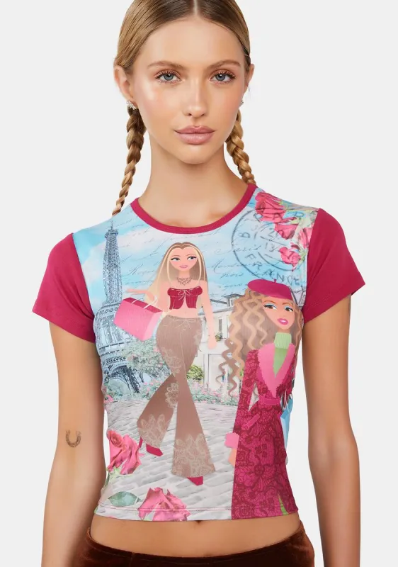 I See France Crop Top sold by Dolls Kill