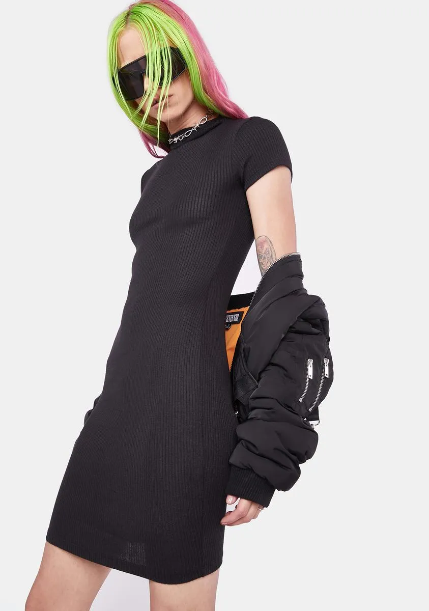 Metropolis Flirt Ribbed Mini Dress sold by Dolls Kill product image thumbnail 2