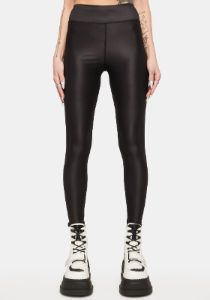 Girly Skull Bow Tattoo Leggings sold by Dolls Kill