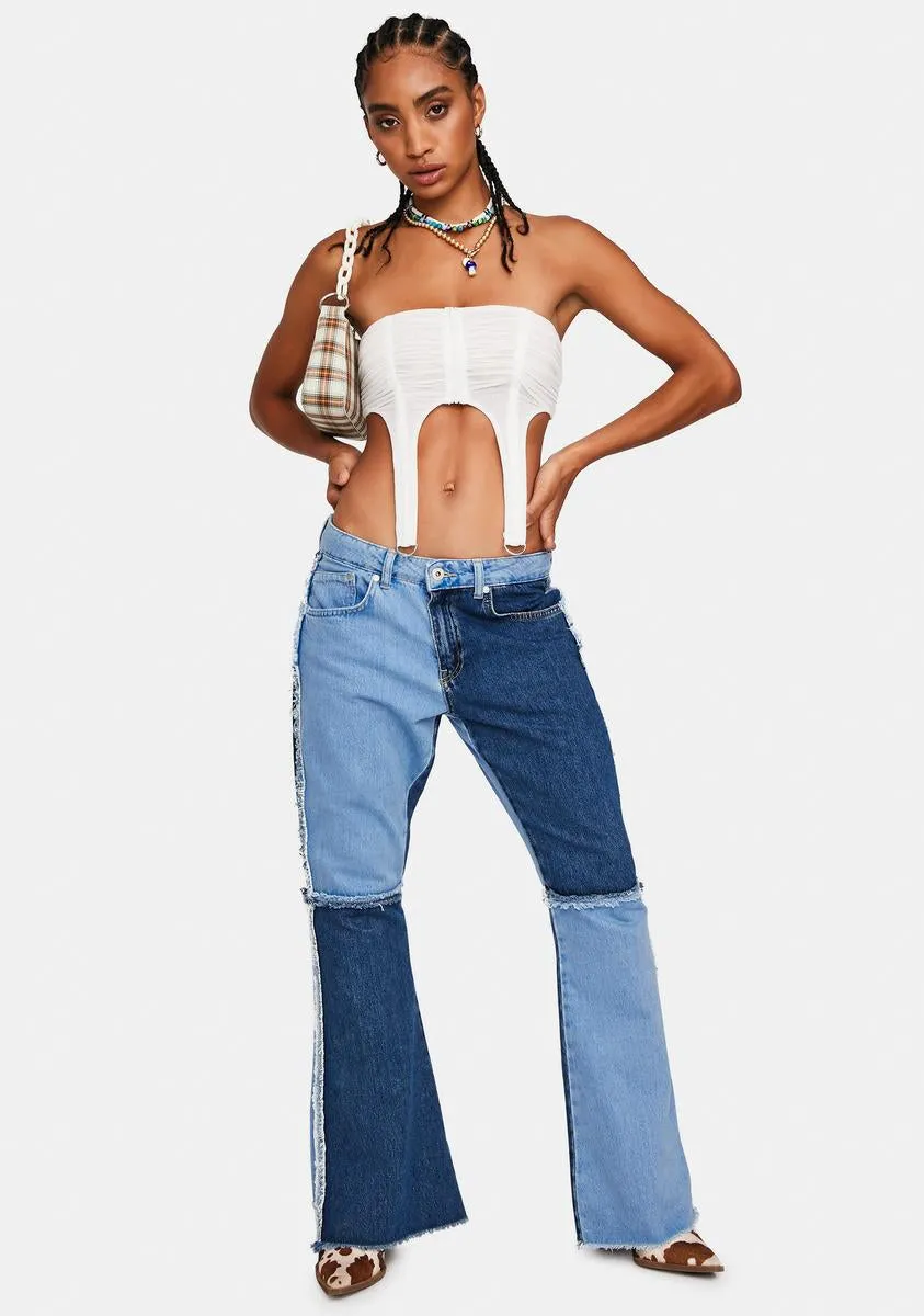 Ivory Down And Out Strappy Tube Top sold by Dolls Kill product image thumbnail 3