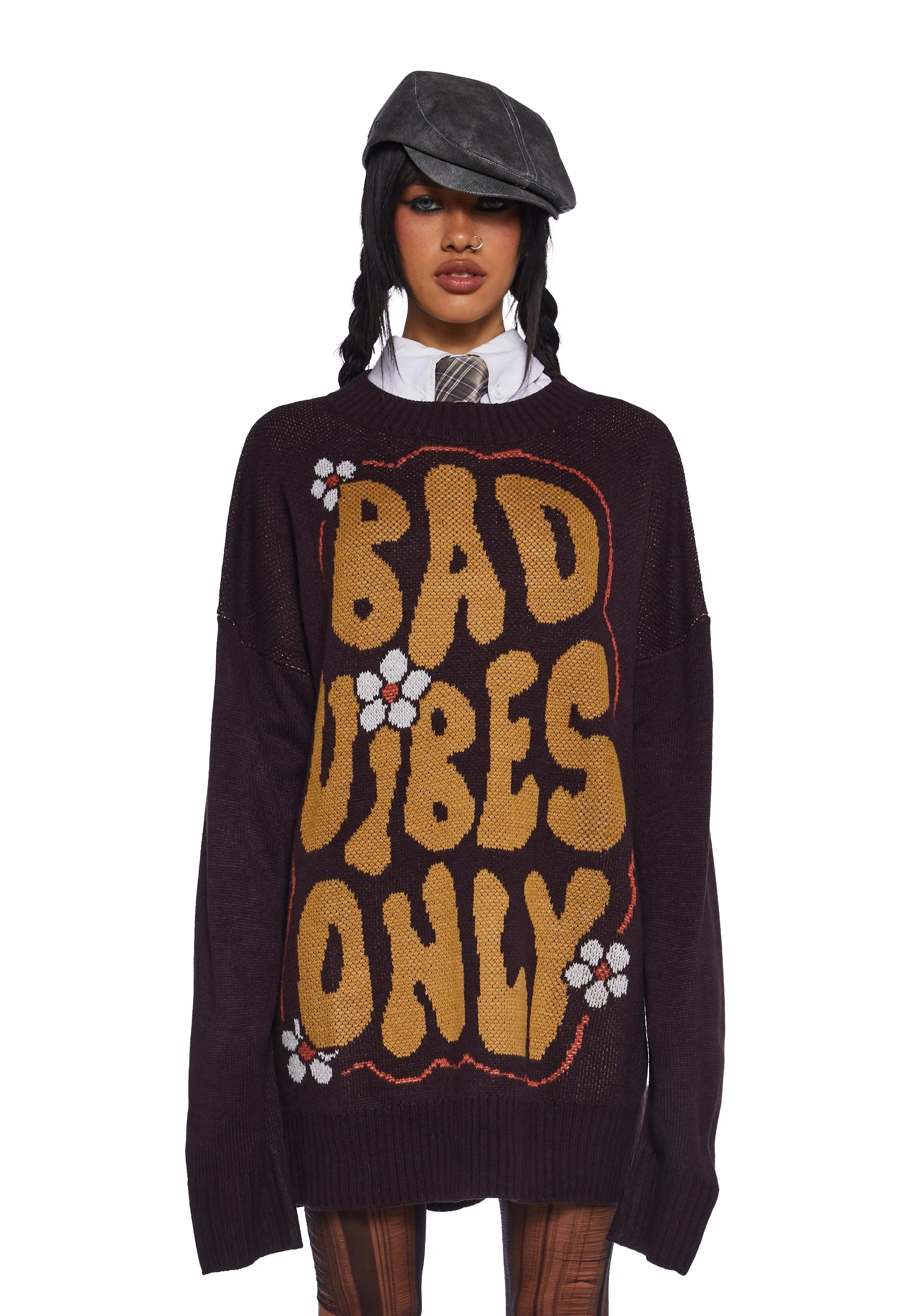 Cognac Worst Kinda Curse Sweater sold by Dolls Kill