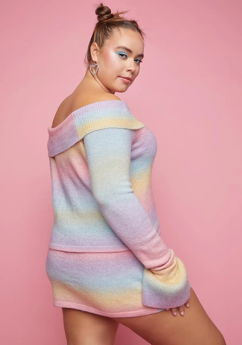 Plus Paint The Clouds Knit Skirt Set sold by Dolls Kill product image thumbnail 4