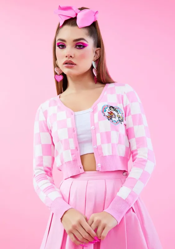 Iconic Trio Checkered Cardigan sold by Dolls Kill