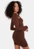 Coffee Save Tonight Ribbed Mini Dress sold by Dolls Kill