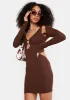 Coffee Save Tonight Ribbed Mini Dress sold by Dolls Kill