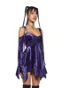 F is For Fairies Handkerchief Dress - Purple Velvet sold by Dolls Kill