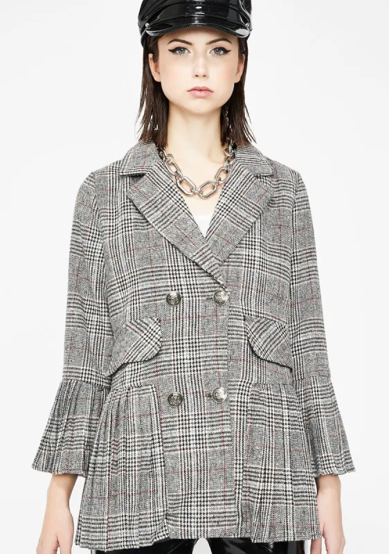 Higher Reading Plaid Blazer sold by Dolls Kill