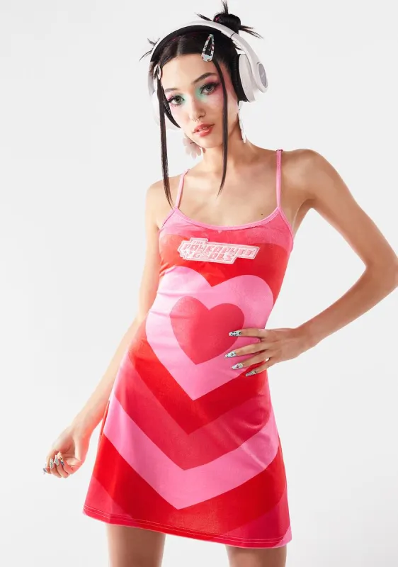 Theme Of Hearts Velour Mini Dress sold by Dolls Kill