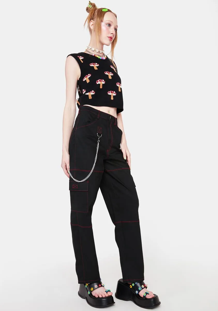 Contrast Stitch Cargo Pants sold by Dolls Kill product image thumbnail 2
