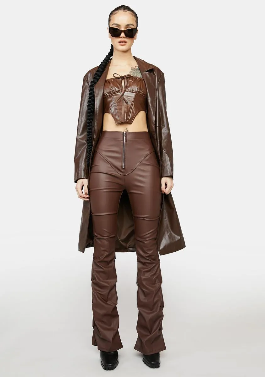 Mocha Certified Freak Flare Pants sold by Dolls Kill product image thumbnail 2