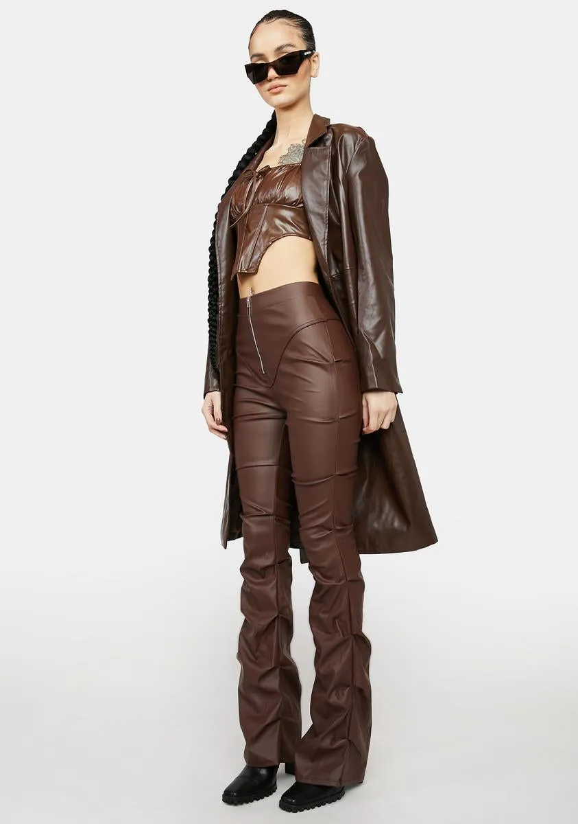 Mocha Certified Freak Flare Pants sold by Dolls Kill product image thumbnail 3