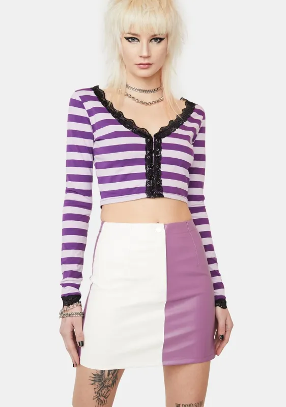 Punch Punk Fame Grommet Halter Top sold by Dolls Kill