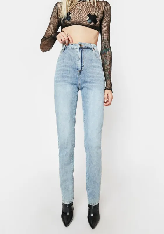Waste His Time High Waisted Jeans sold by Dolls Kill