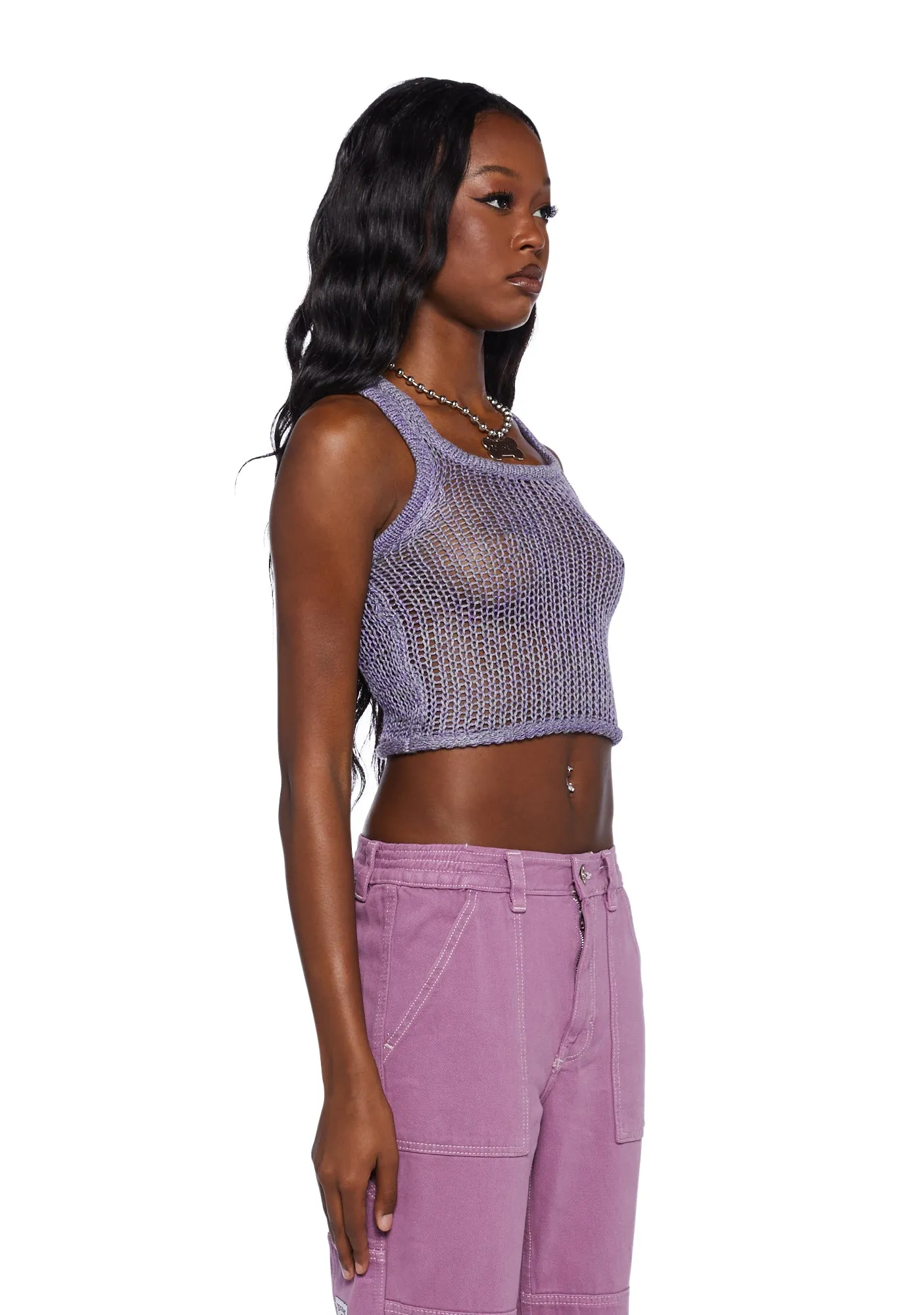Knitted Scoop Tank Top sold by Dolls Kill product image thumbnail 3