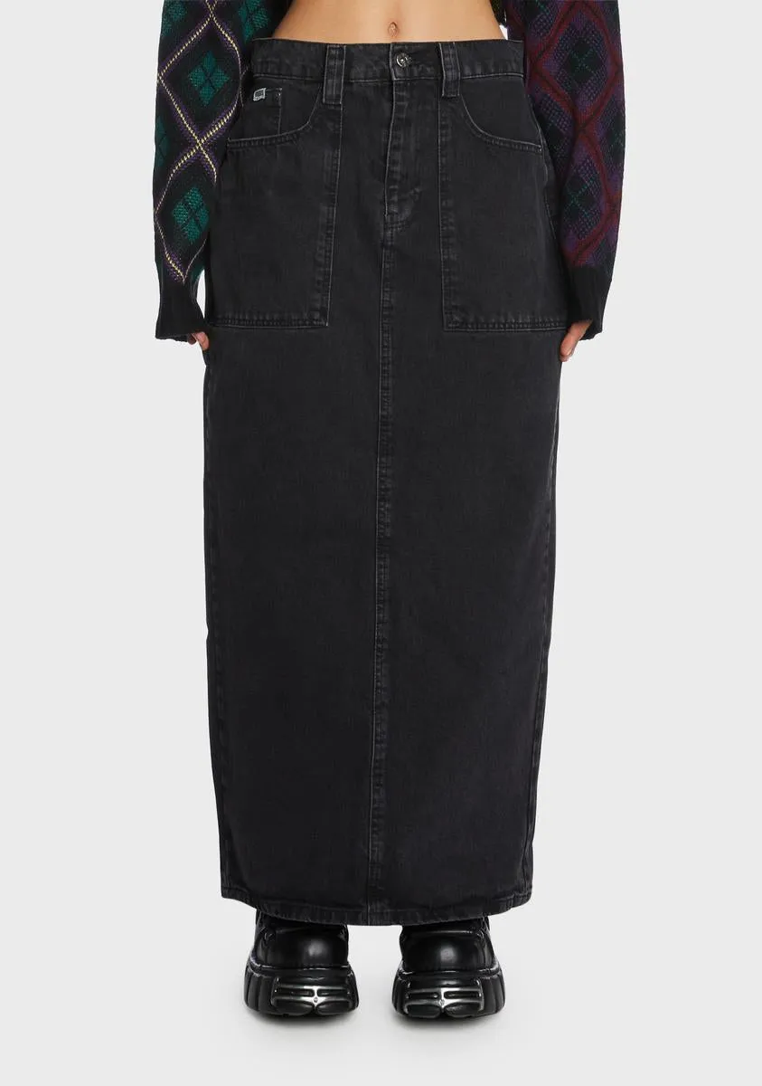Carpenter Maxi Skirt sold by Dolls Kill