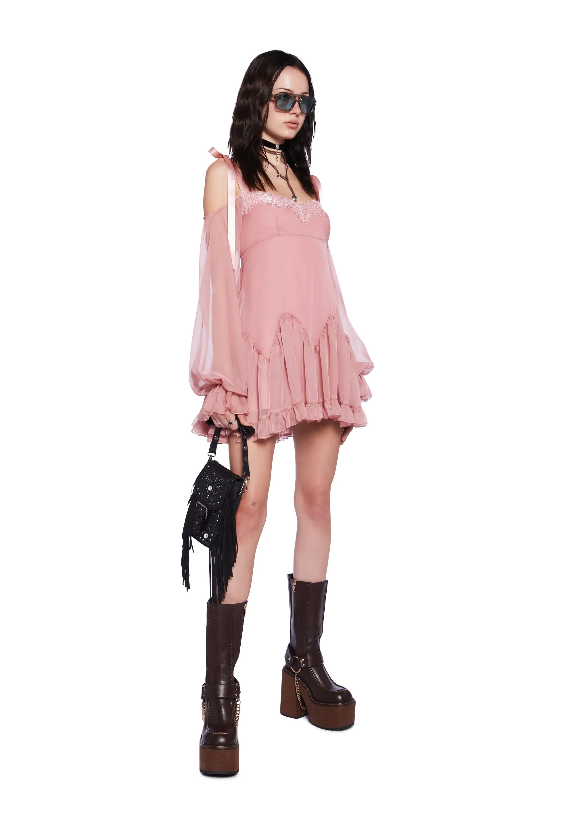 Whirlwind Radiance Mini Dress - Pink sold by Dolls Kill product image thumbnail 2