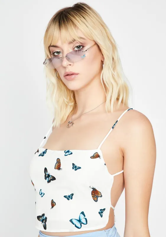 Angel Did I Flutter Crop Top sold by Dolls Kill