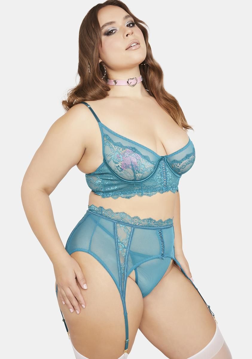 Plus Duvet Darling 3-Piece Lingerie Set sold by Dolls Kill product image thumbnail 4