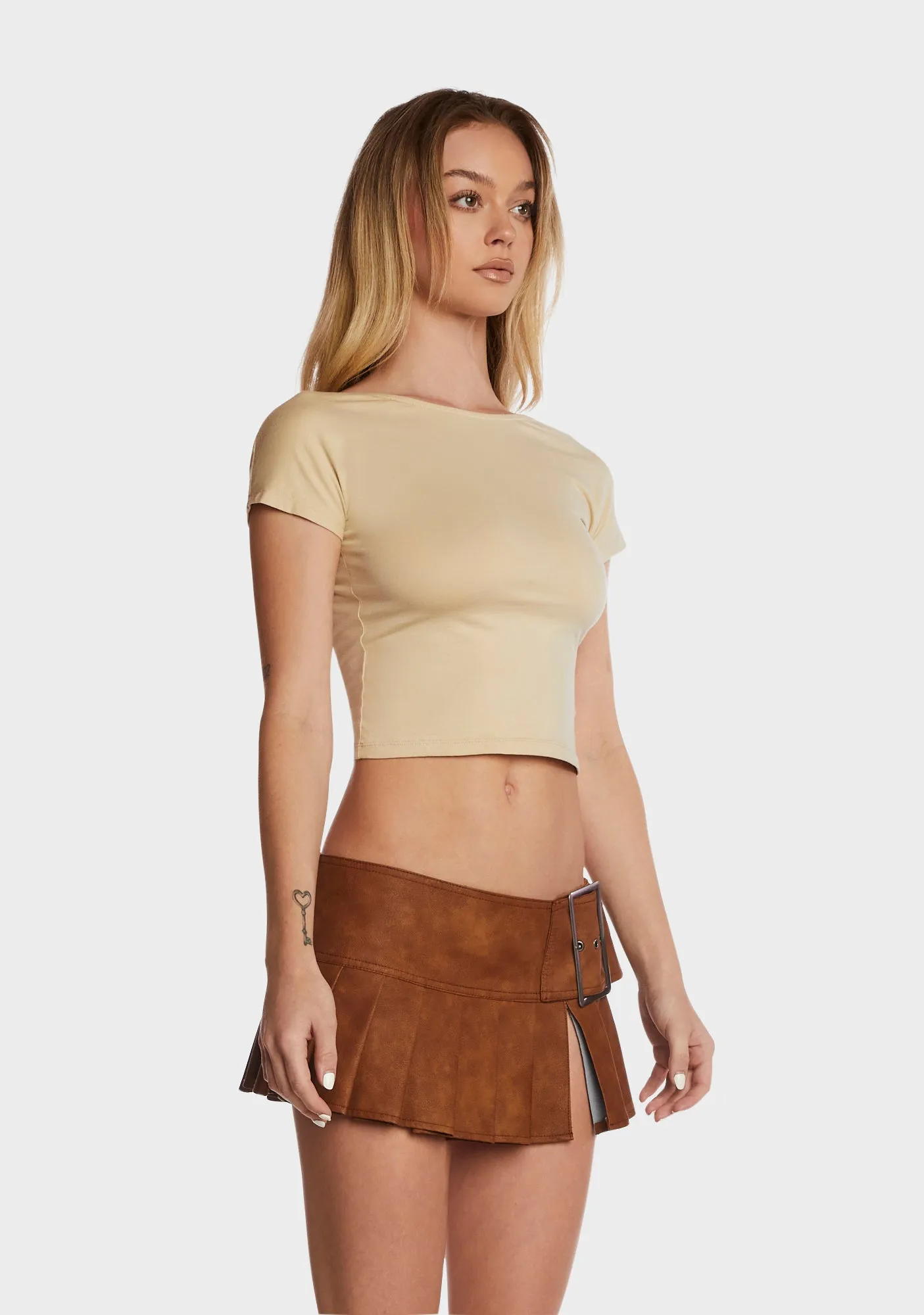 Xiwang Crop Top - Off White sold by Dolls Kill product image thumbnail 3