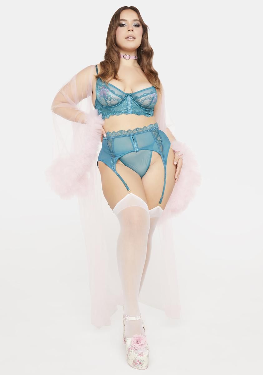Plus Duvet Darling 3-Piece Lingerie Set sold by Dolls Kill product image thumbnail 2