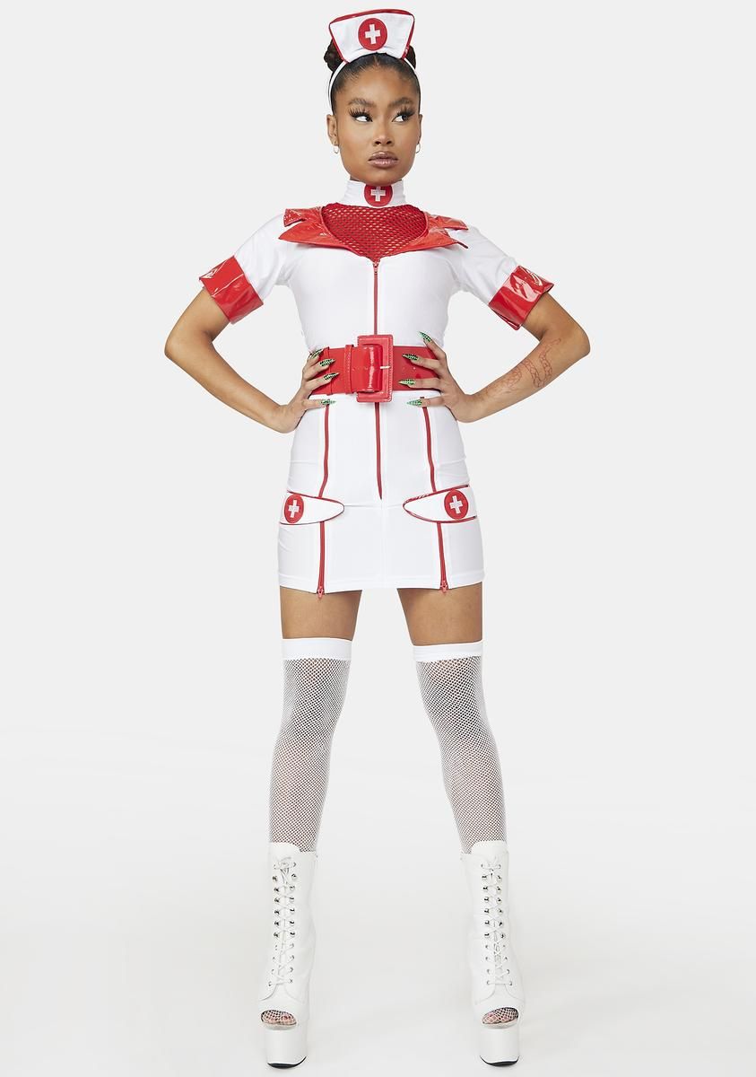 Red Alert Nurse Costume Set sold by Dolls Kill product image thumbnail 3