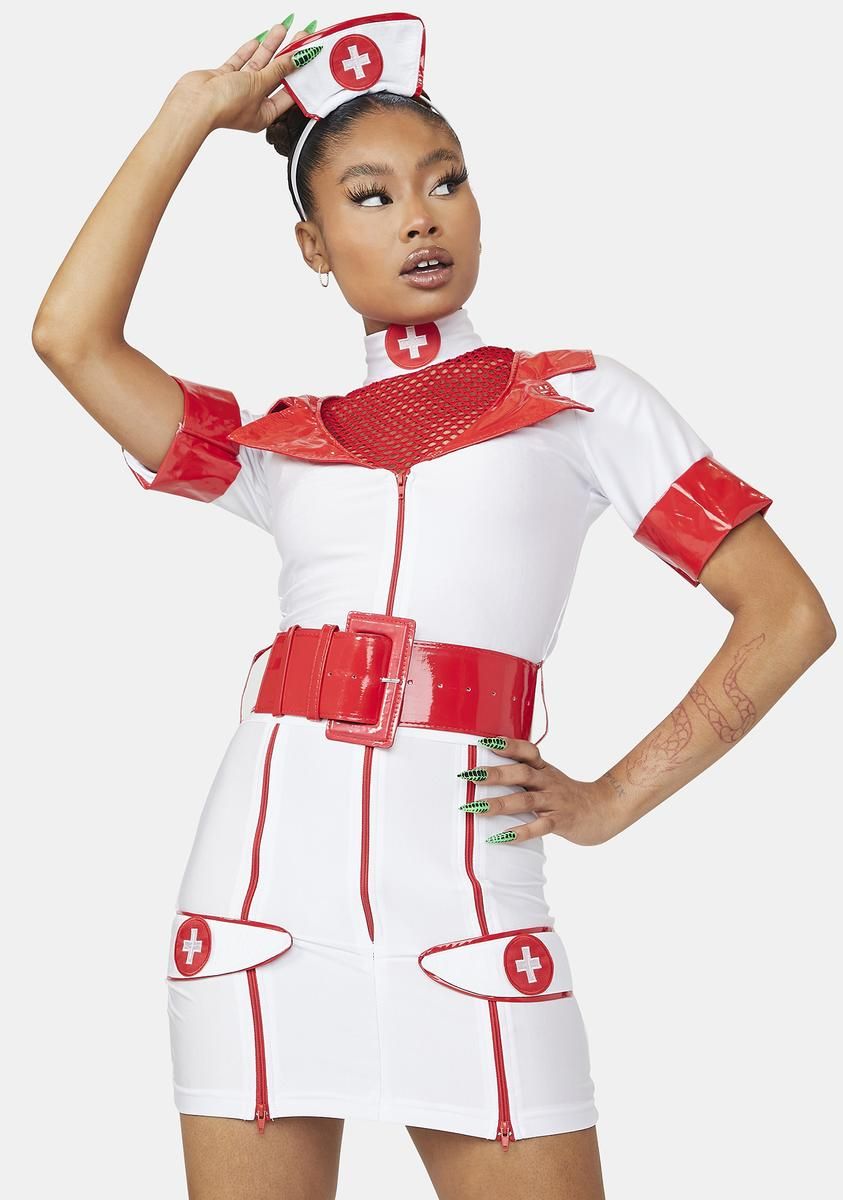 Red Alert Nurse Costume Set sold by Dolls Kill