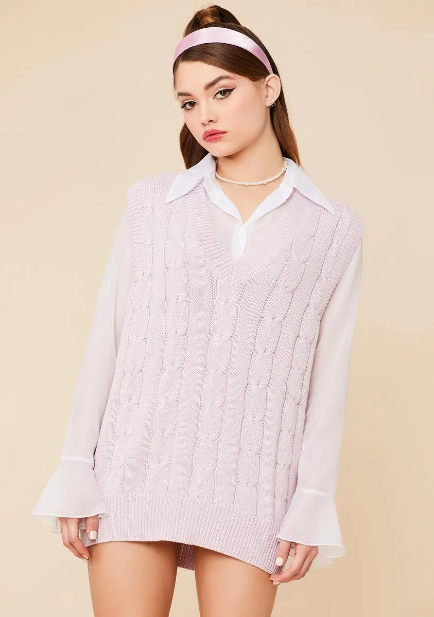 Wicked Smart Knit Sweater Vest sold by Dolls Kill