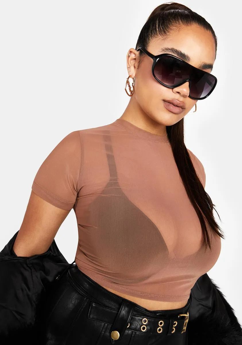 Plus Hazelnut Change The Game Mesh Top sold by Dolls Kill product image thumbnail 2