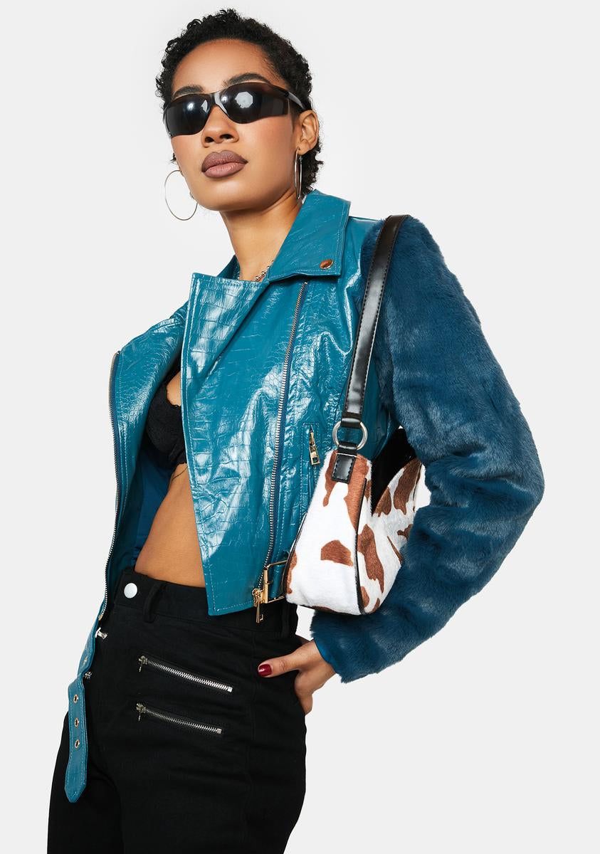 Fur Sure Vegan Leather Jacket sold by Dolls Kill product image thumbnail 2