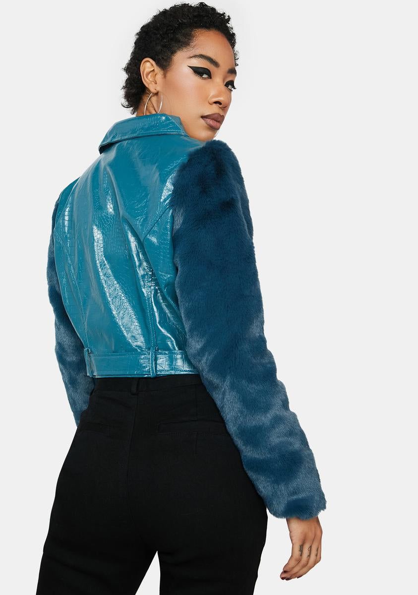 Fur Sure Vegan Leather Jacket sold by Dolls Kill product image thumbnail 4