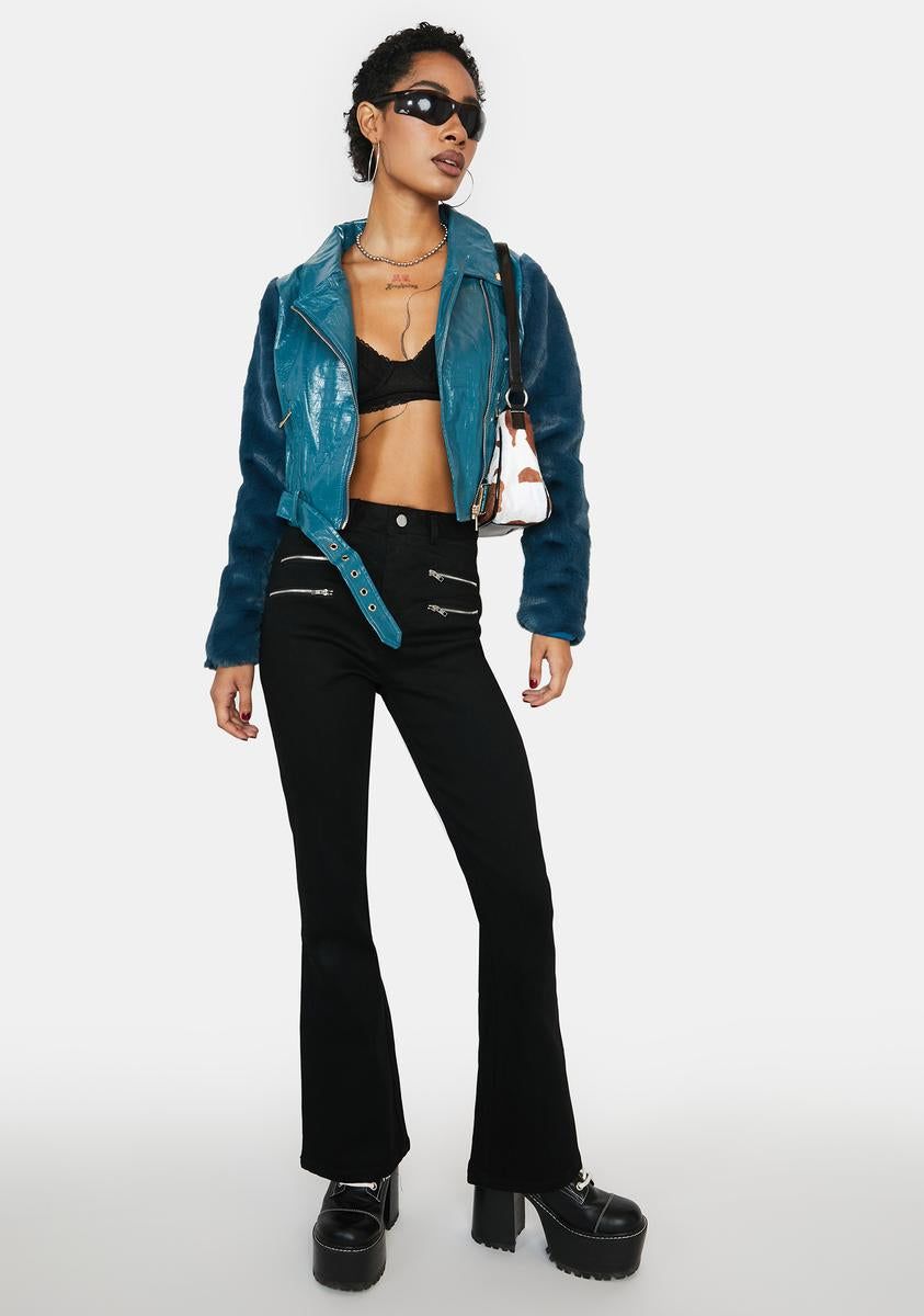 Fur Sure Vegan Leather Jacket sold by Dolls Kill product image thumbnail 3