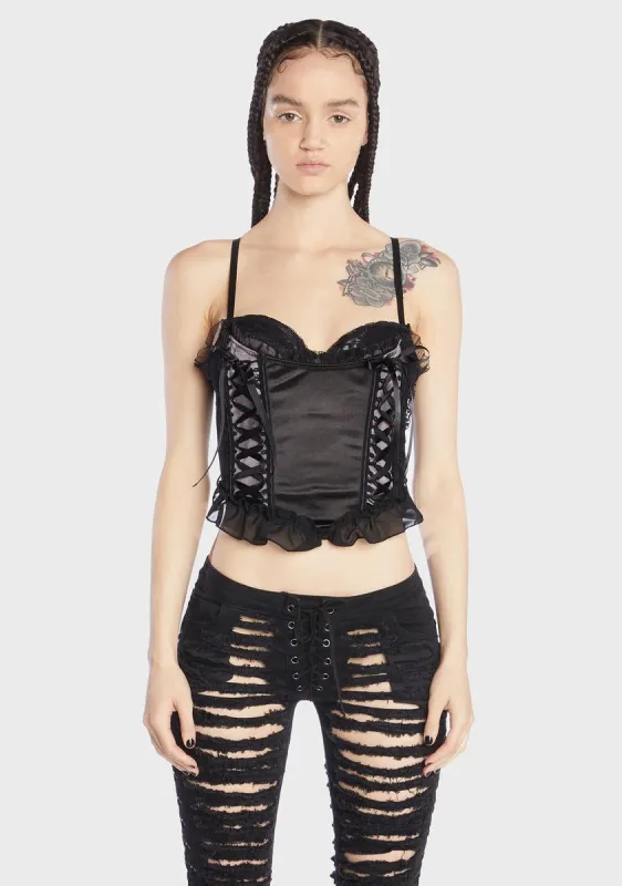 Glamorama Drama Bustier Top sold by Dolls Kill