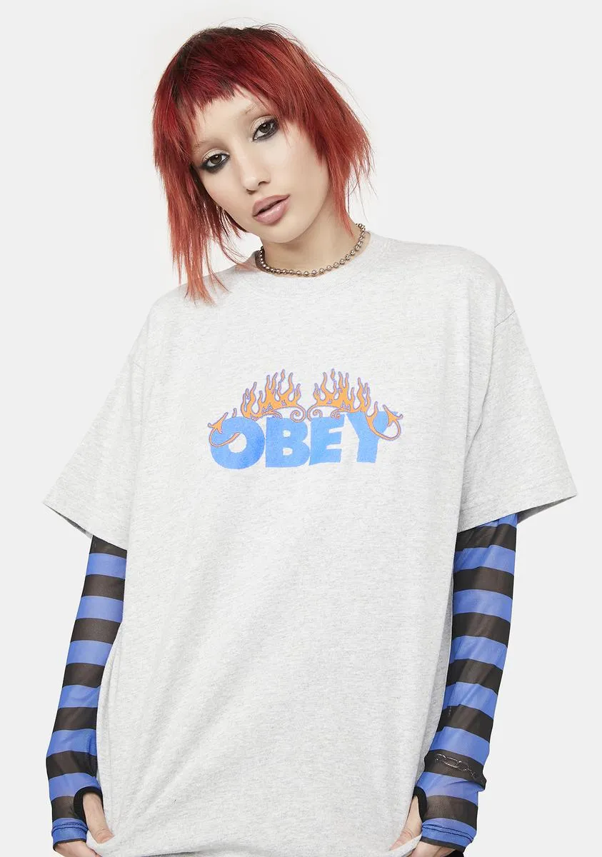 Flames Heavyweight Graphic Tee sold by Dolls Kill