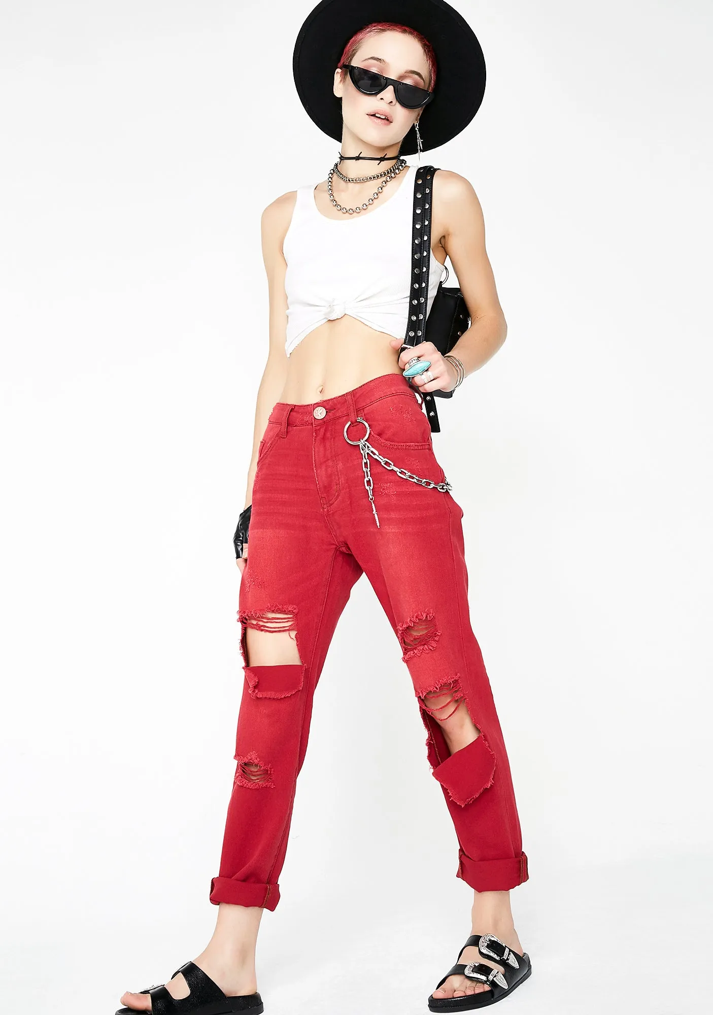 Red Envy Awesome Baggies High Waist Jeans sold by Dolls Kill product image thumbnail 2