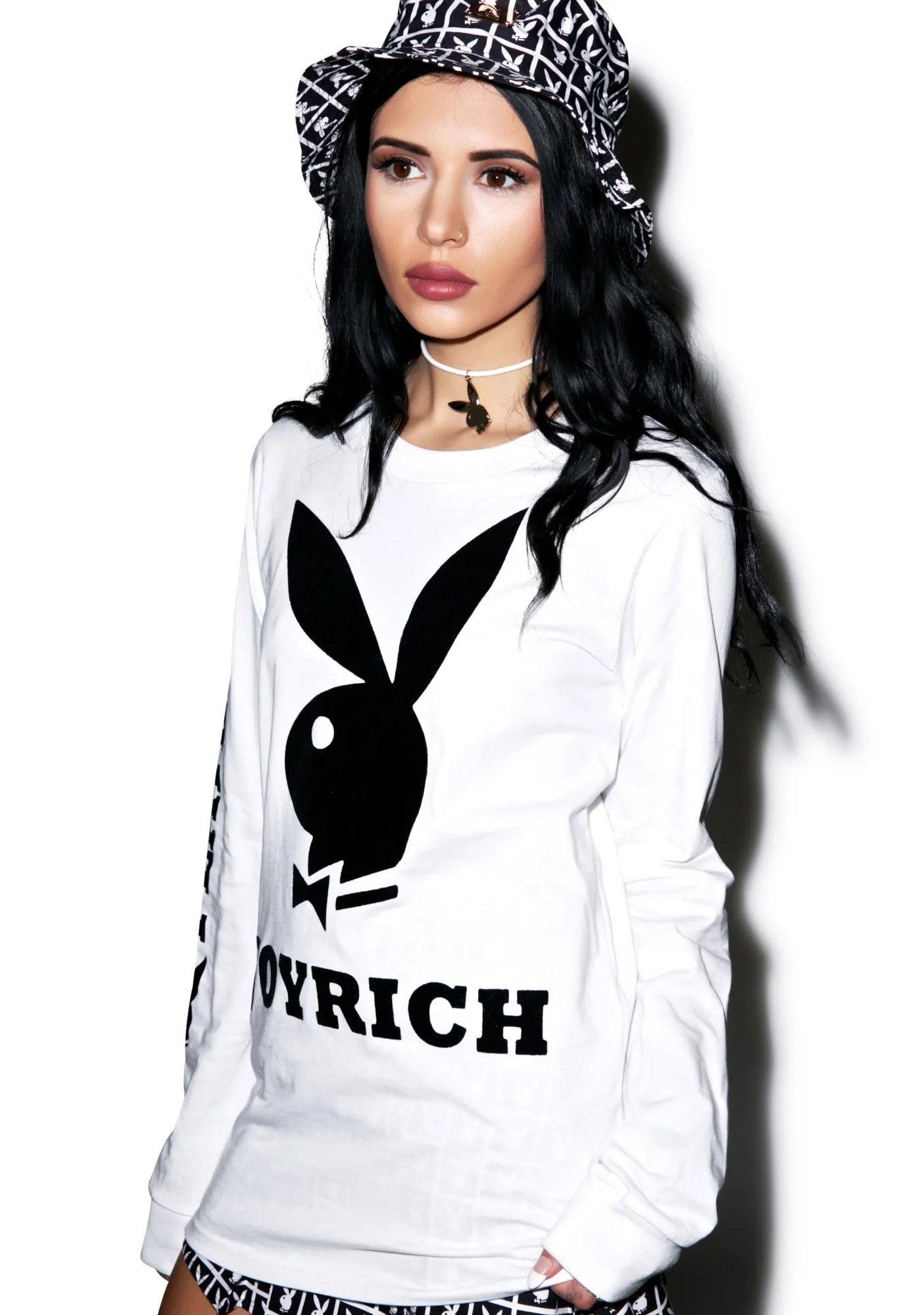 X Playboy Long Sleeve Tee sold by Dolls Kill product image thumbnail 4
