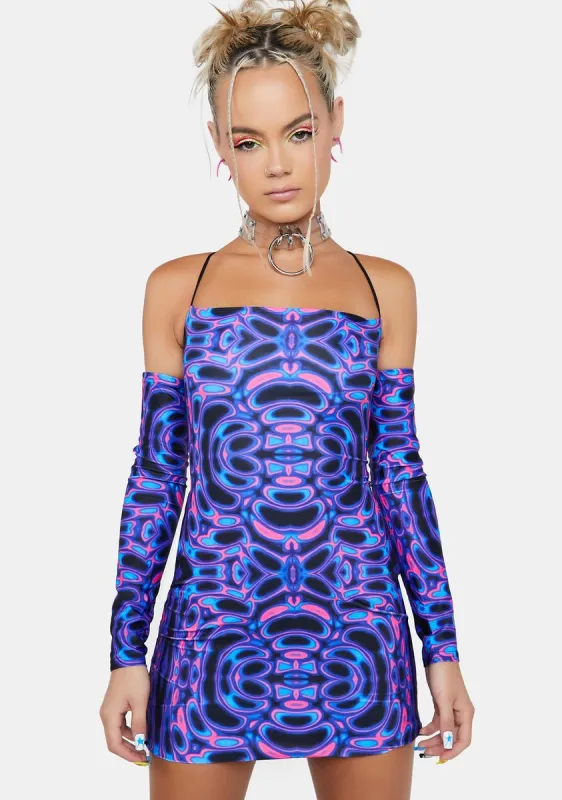 Psychedelic Mind Mini Dress sold by Dolls Kill
