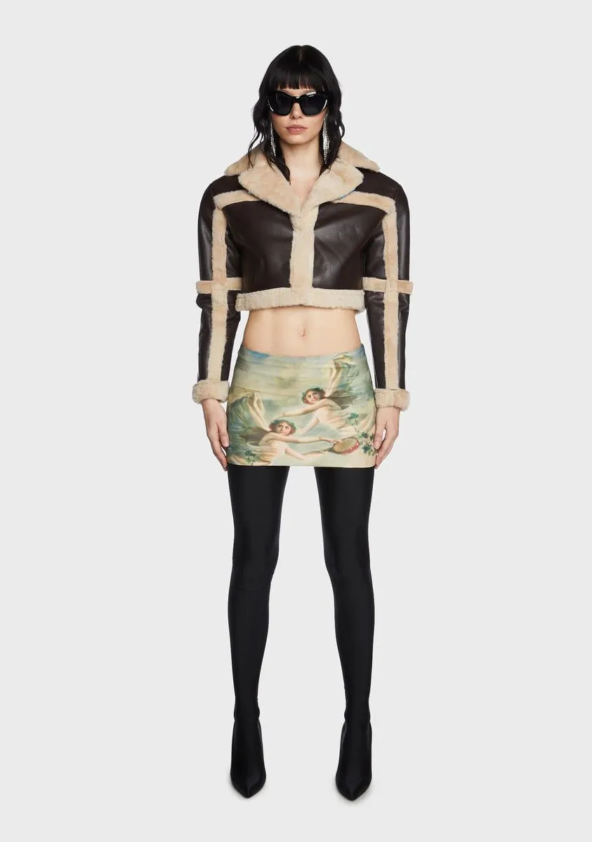 Ricky Vegan Leather Shearling Jacket sold by Dolls Kill product image thumbnail 3