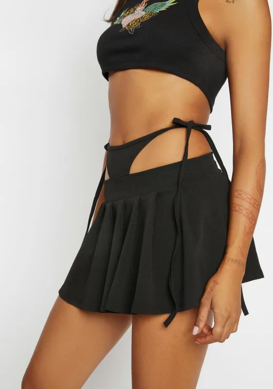 Wicked 90s Trick Pleated Mini Skirt sold by Dolls Kill