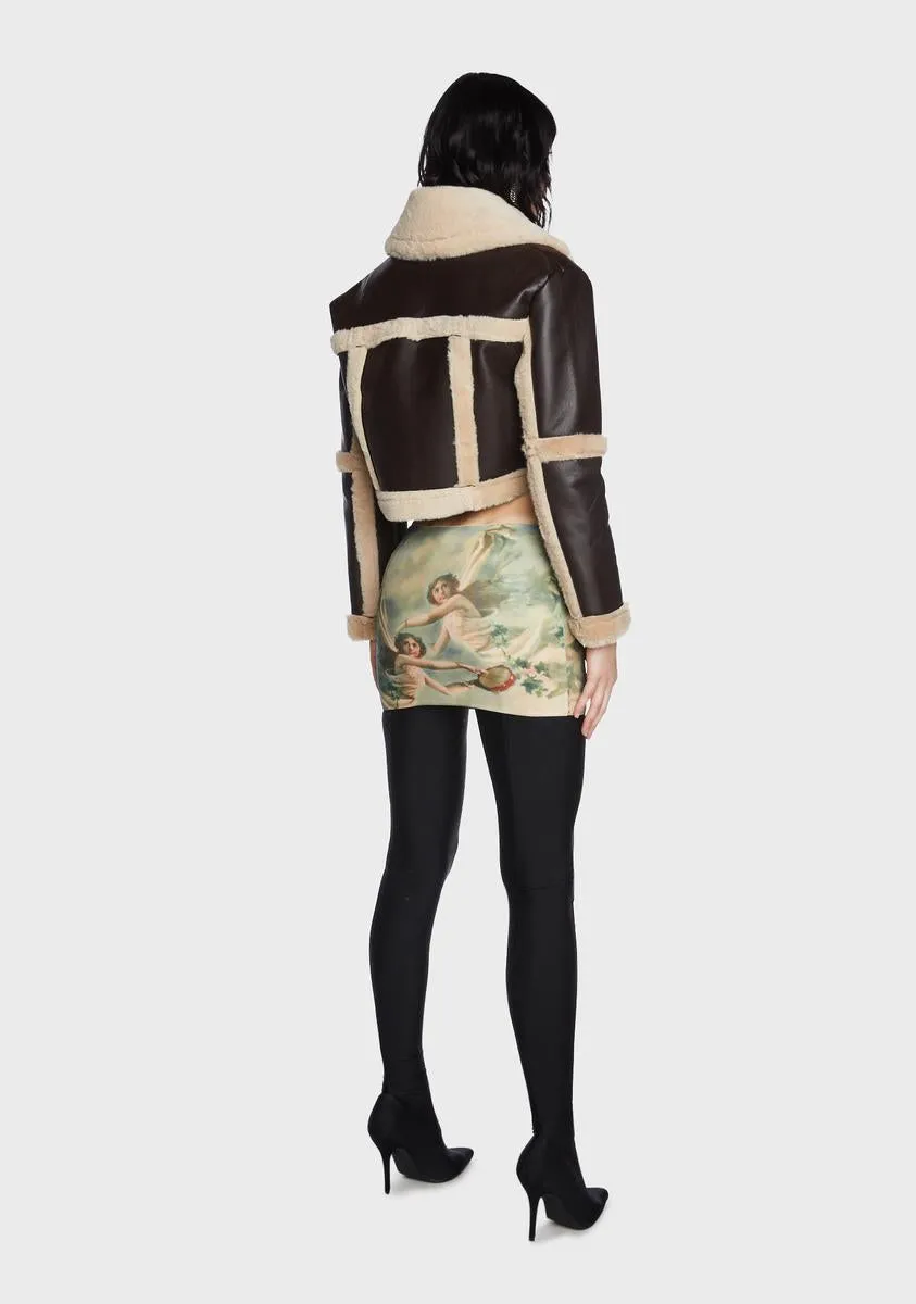 Ricky Vegan Leather Shearling Jacket sold by Dolls Kill product image thumbnail 4