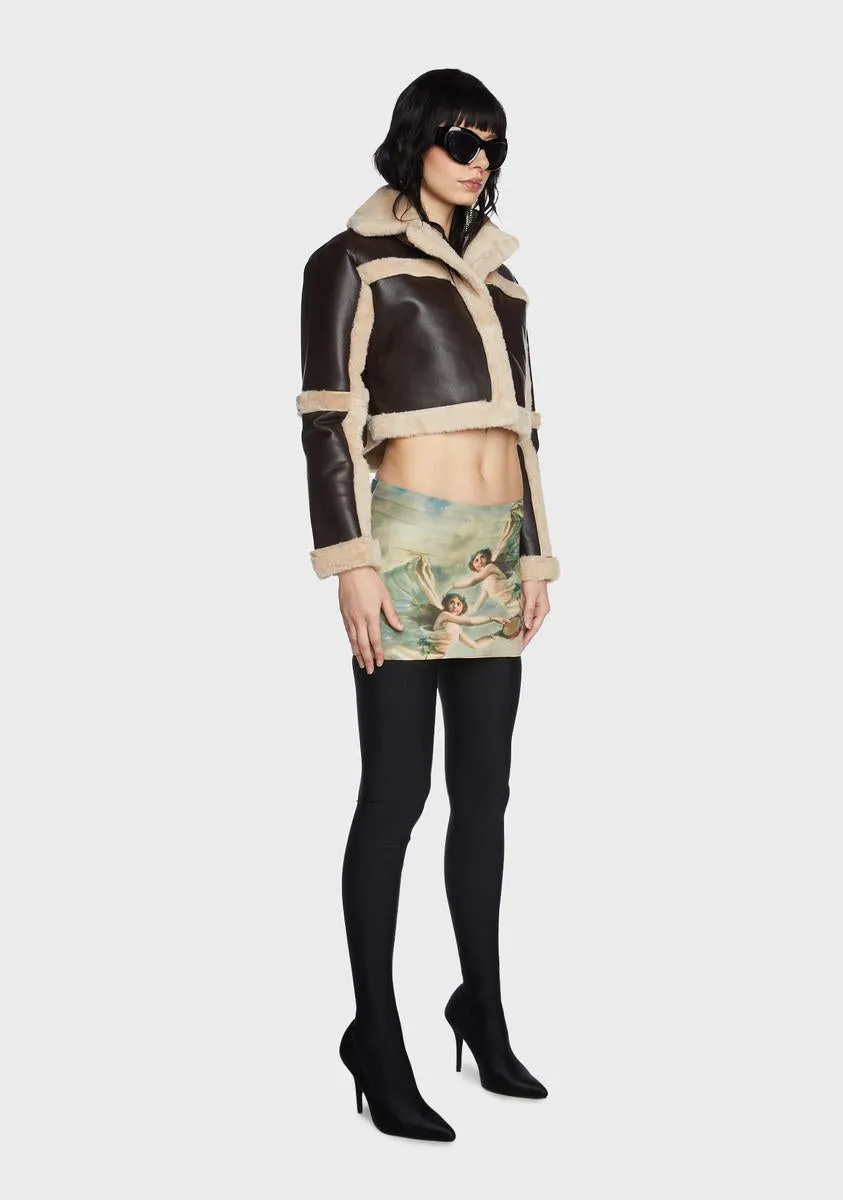 Ricky Vegan Leather Shearling Jacket sold by Dolls Kill product image thumbnail 2