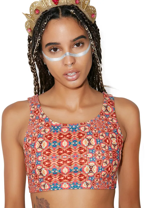 Fractal Crop Top sold by Dolls Kill
