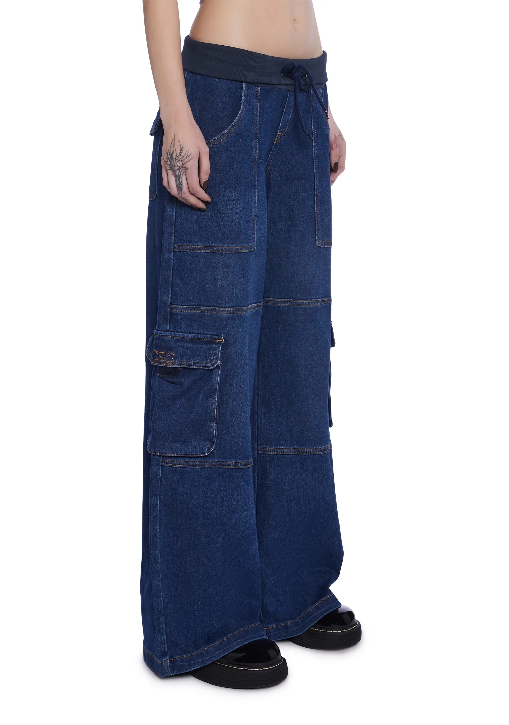 Art School Dropout Wide Leg Jeans sold by Dolls Kill product image thumbnail 3