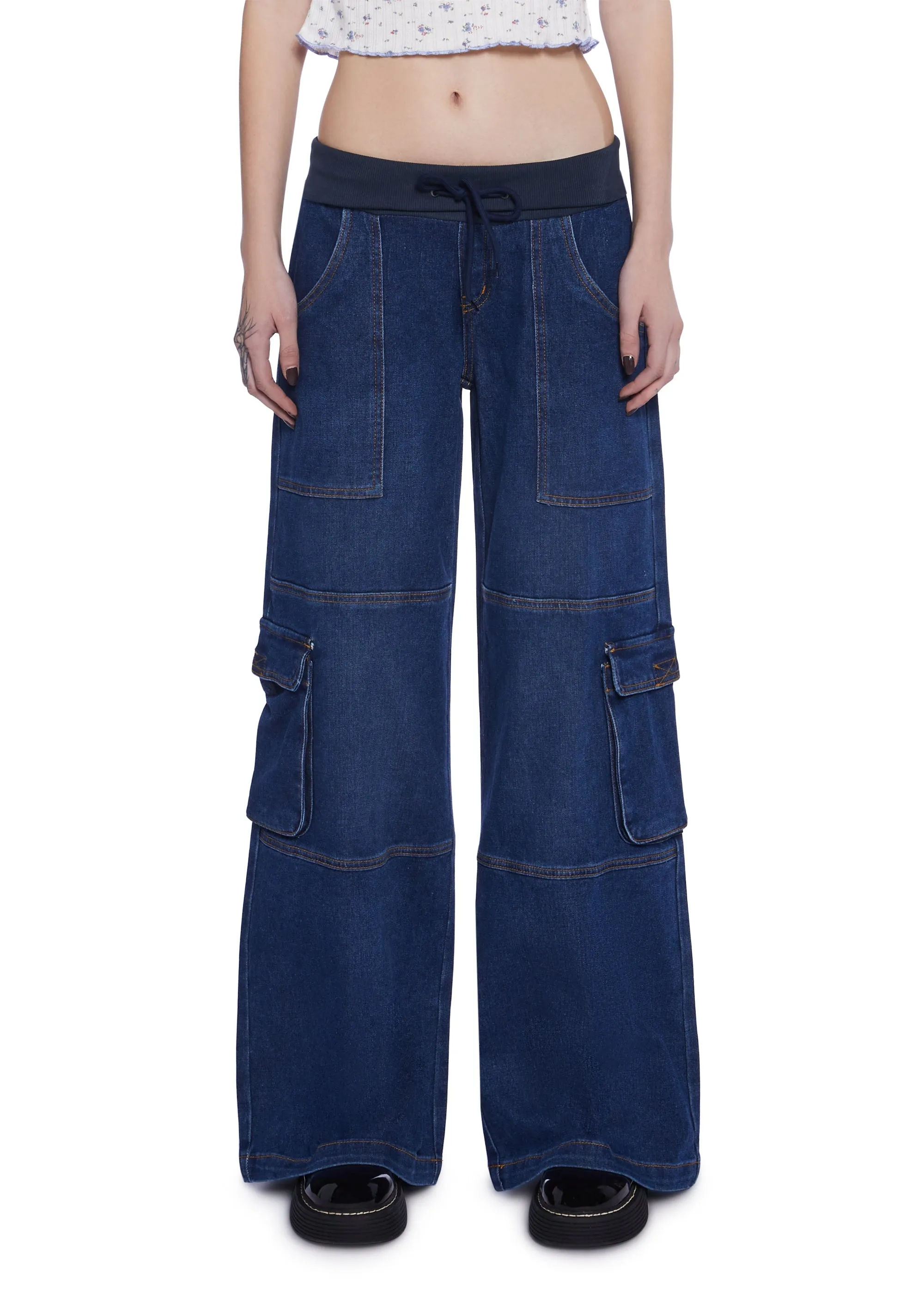 Art School Dropout Wide Leg Jeans sold by Dolls Kill