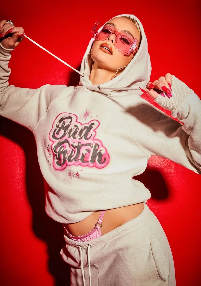 Bad Bish Vibe Airbrushed Fleece Hoodie sold by Dolls Kill product image thumbnail 2