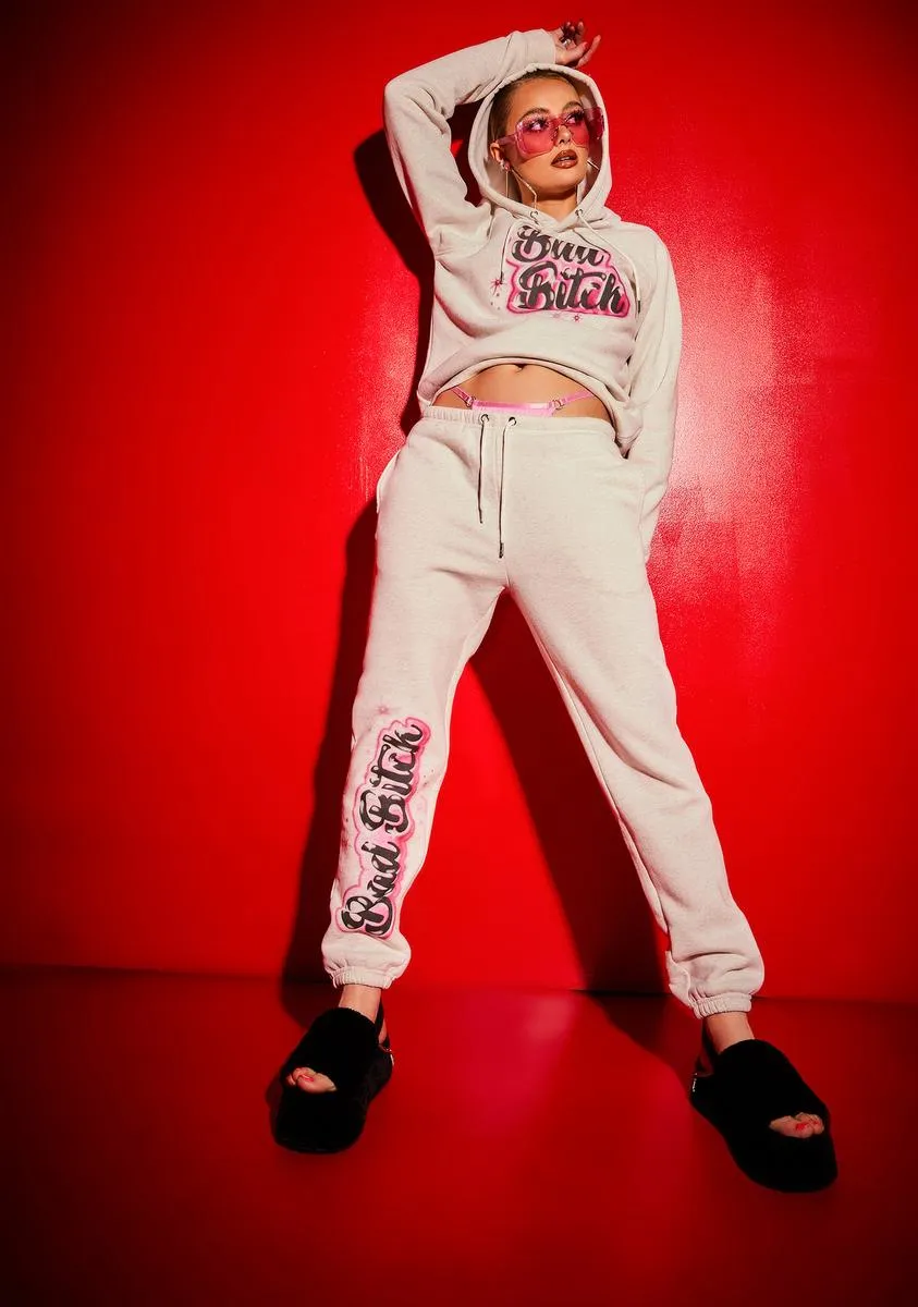 Bad Bish Vibe Airbrushed Fleece Hoodie sold by Dolls Kill product image thumbnail 3