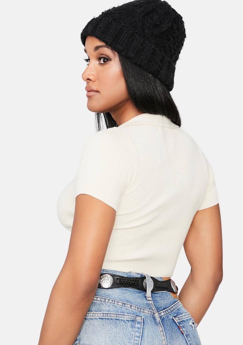 Let's Go Downtown Ribbed Crop Tee sold by Dolls Kill product image thumbnail 4