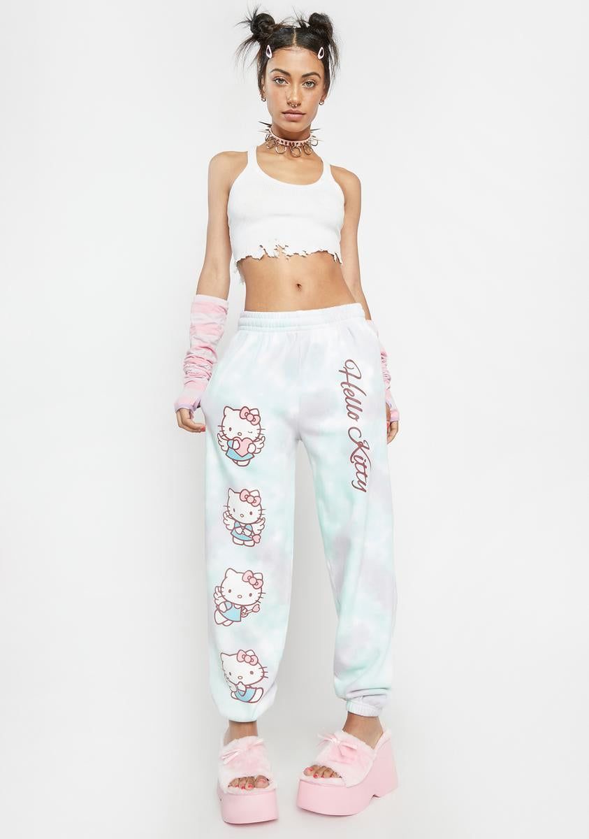 Hello Kitty Angel Tie Dye Joggers sold by Dolls Kill product image thumbnail 3