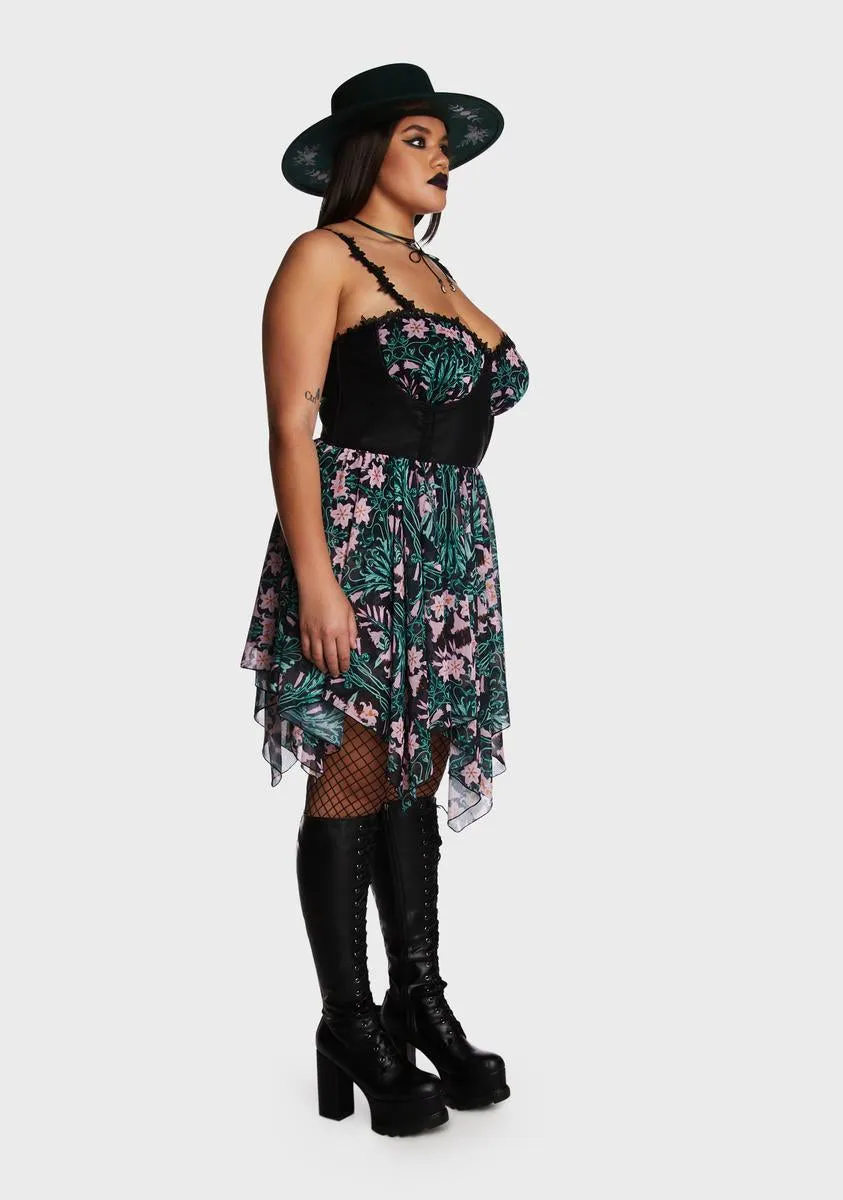 Plus Floral Oath Mini Dress sold by Dolls Kill product image thumbnail 3