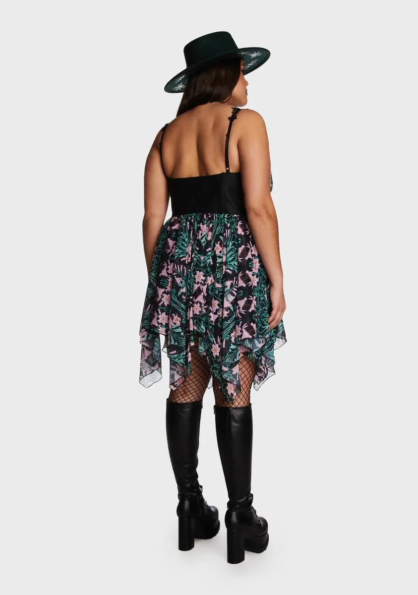 Plus Floral Oath Mini Dress sold by Dolls Kill product image thumbnail 4