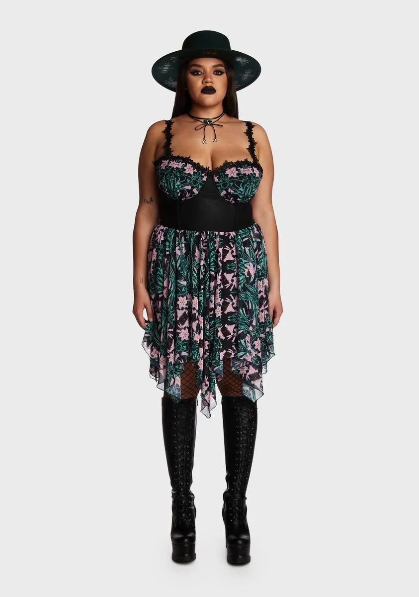 Plus Floral Oath Mini Dress sold by Dolls Kill